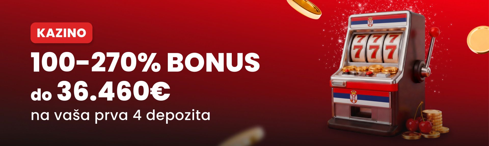 Casino bonus – do 270%