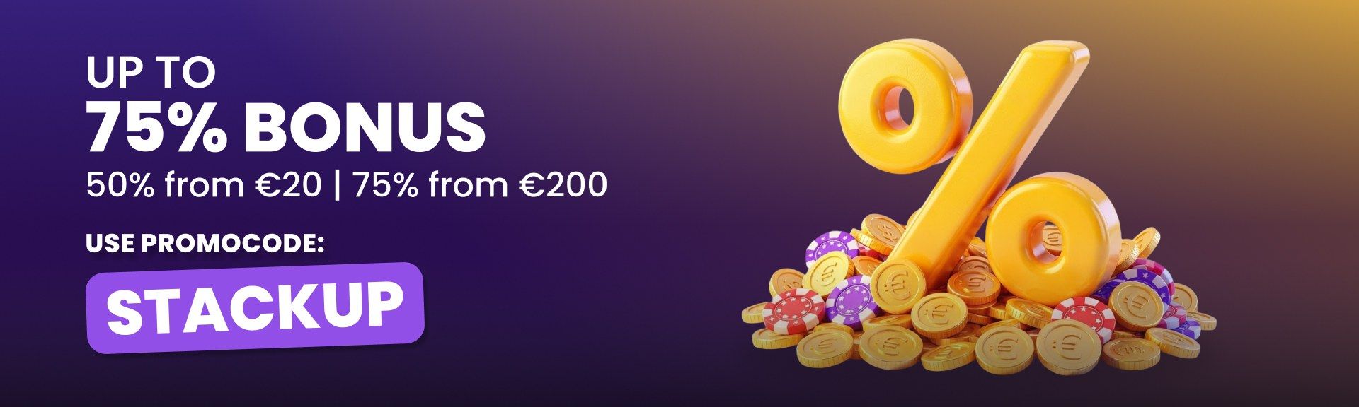 STACKUP – Fino a €300 di Bonus Cash